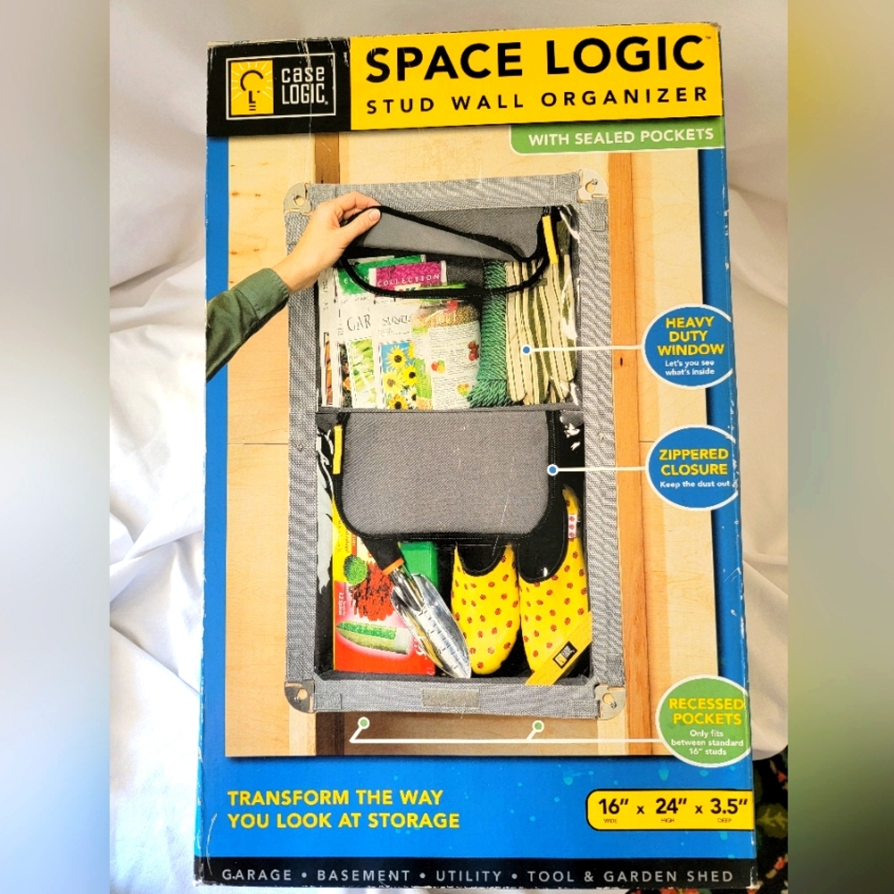 SOLD Case Logic Space Logic Garage Stud Wall Storage Organizer Zippered Closures